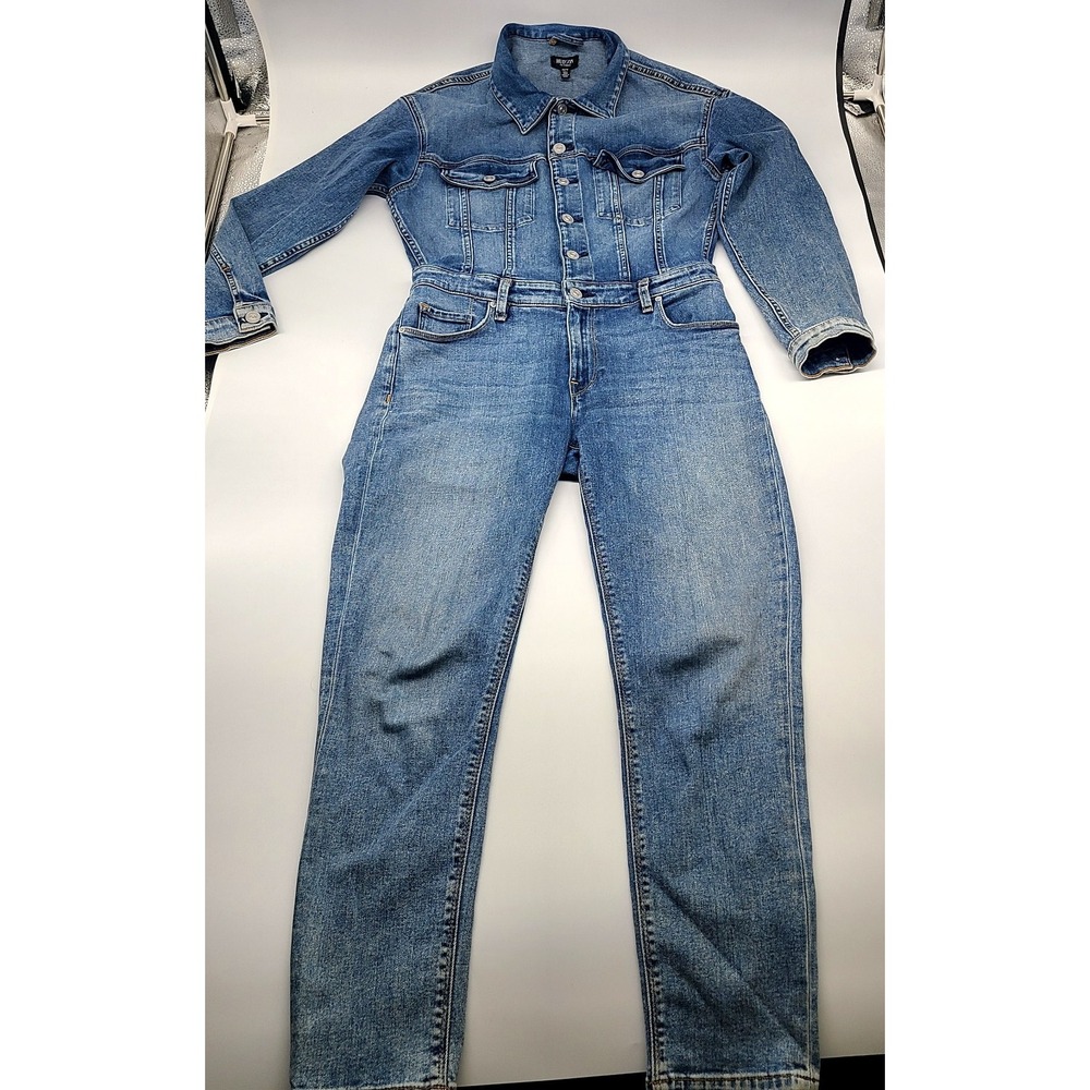 Hudson Los Angeles Denim Jumpsuit XS NWOT Blue Western Utility Stretch Fitted